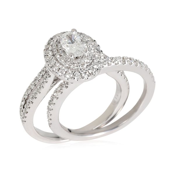 Vera Wang Love Diamond Wedding Set in 14k White Gold I SI2 1.25 CTW - Picture 3 of 4